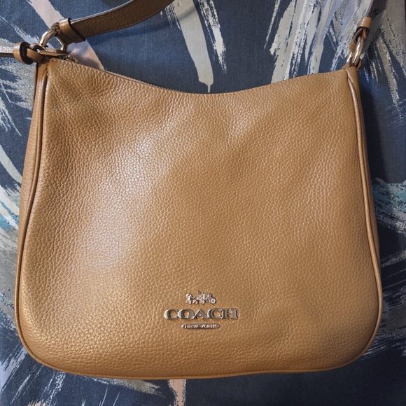COACH Ellie File Gold-tone Pebble Leather Crossbody Bag - Picture 12 of 12
